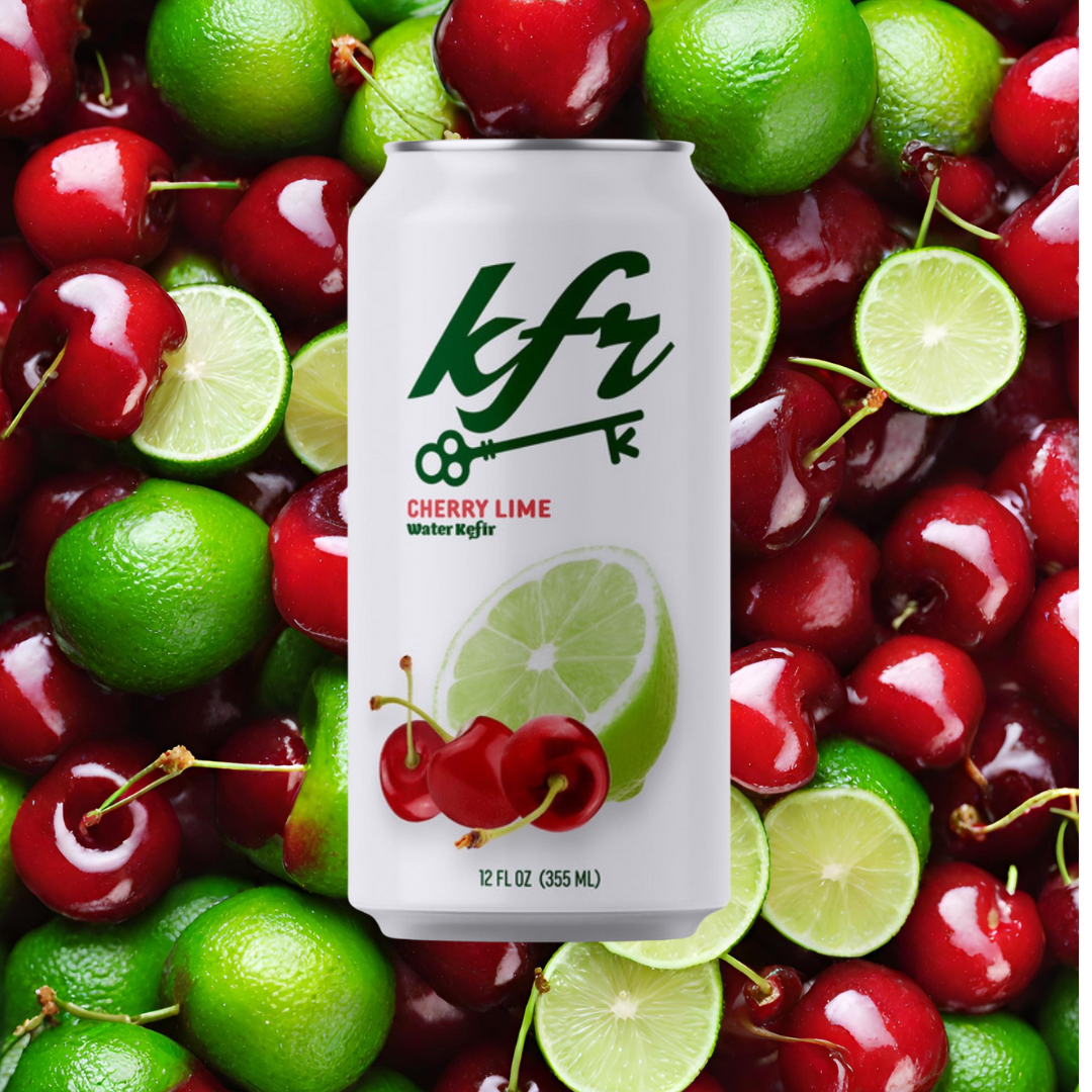 KFR Cherry Lime Water Kefir - 12 count